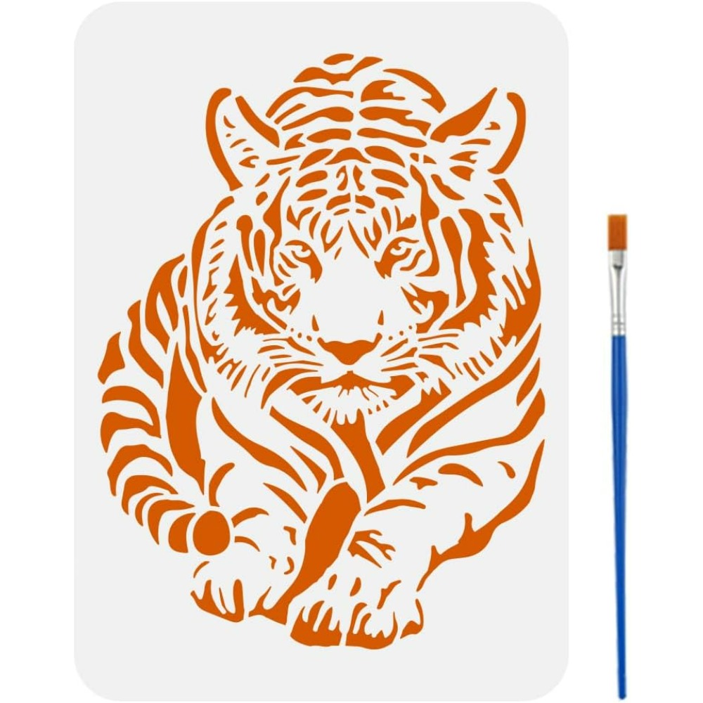 Photography Techniques - Stencil tigre con pennello 8,3x11,7 pollici