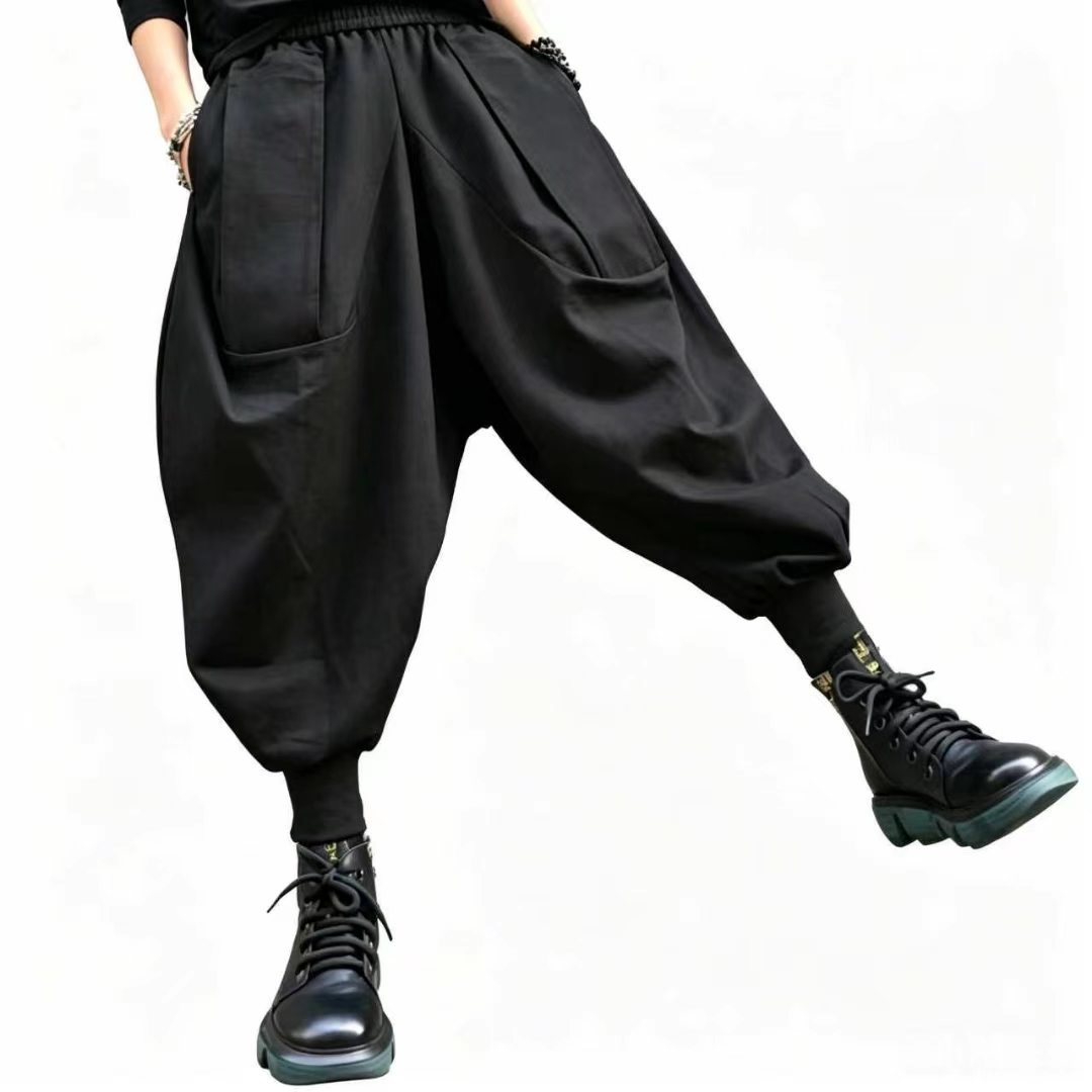 Photography Street - Pantaloni Larghi da Uomo con Cappuccio,