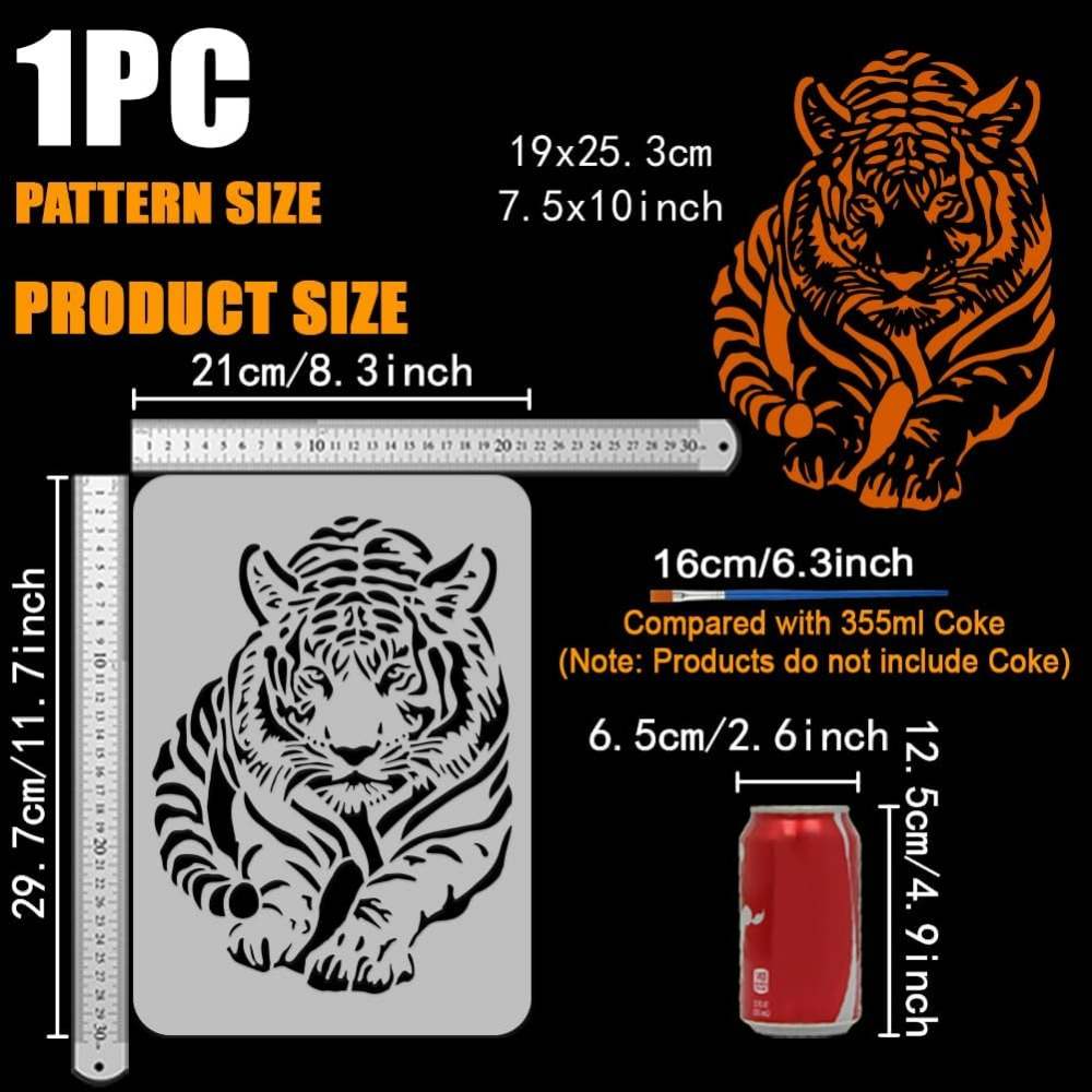 Stencil tigre con pennello 8,3 - Photography Techniques recensione e prezzo